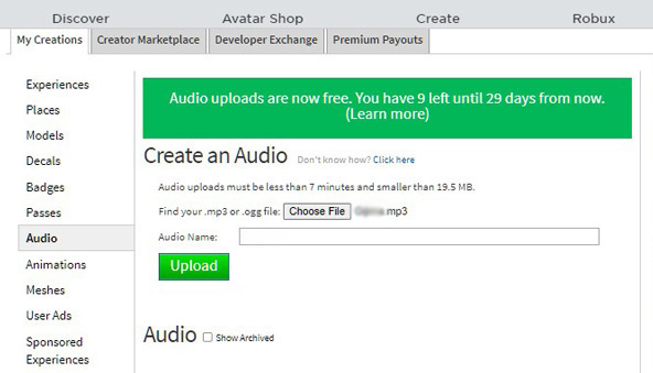 How to download an audio from Roblox 