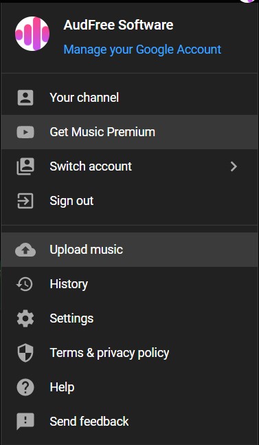 upload music to youtube music