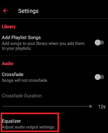 adjust eq on apple music android