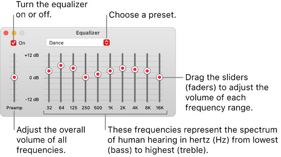 set equalizer on apple music mac