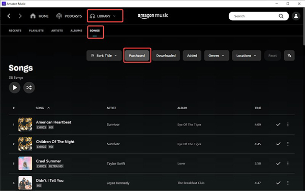 download purchases to usb drives via amazon music app