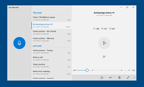 record audio with voice recorder