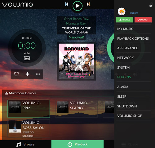 install spotify plugin via volumio