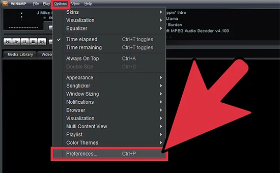 winamp preferences