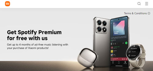 get spotify premium free by buying xiaomi device