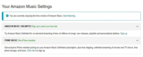 amazon music settings pc