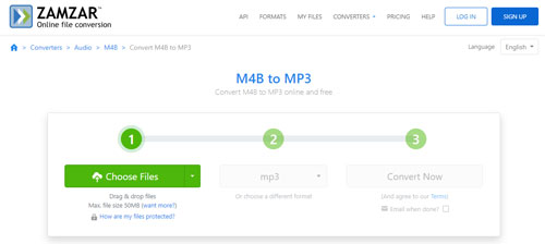 zamzar m4b to mp3 converter online