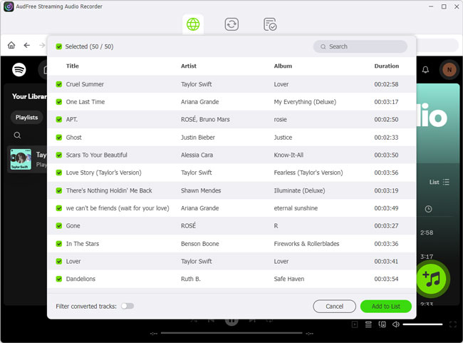 import streaming music files