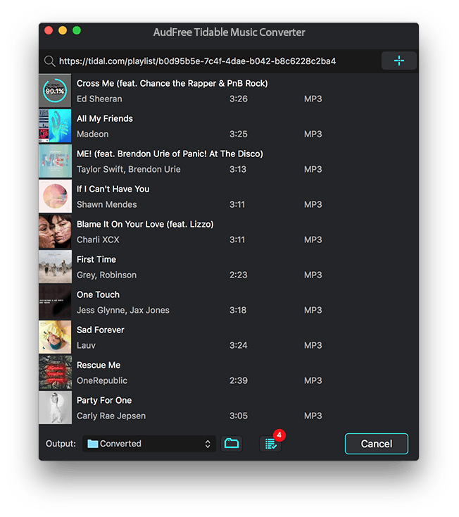 AudFree Tidal Music Converter for Mac