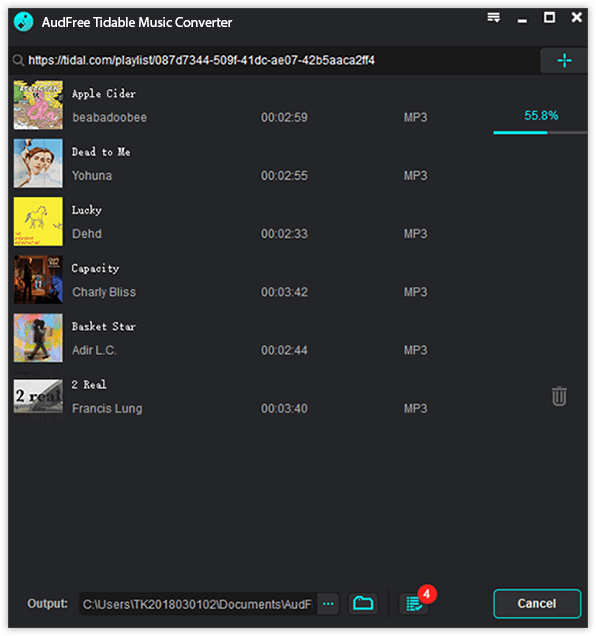 AudFree Tidal Music Converter for Windows