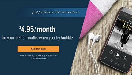 audible amazon prime day deals